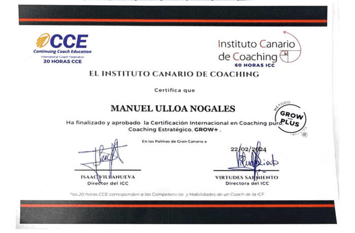 certificado coaching